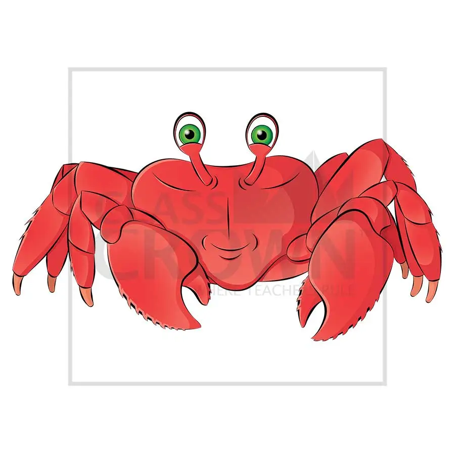 Crab clipart, Red beach crab