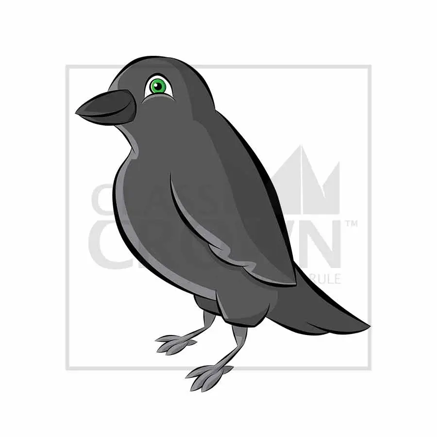 Crow bird clipart.