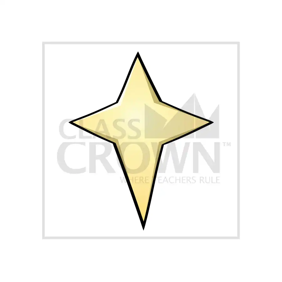 Yellow star with 4 points