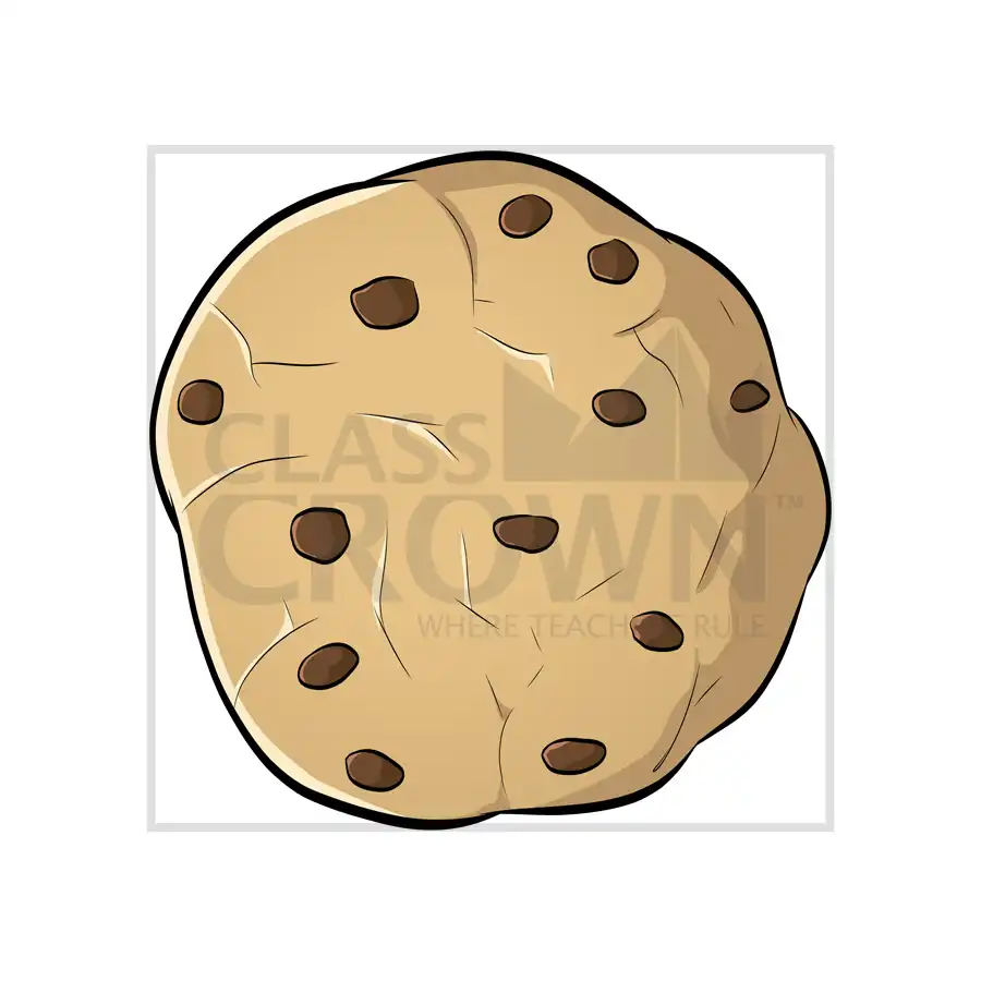 Large cookie with chocolate chips