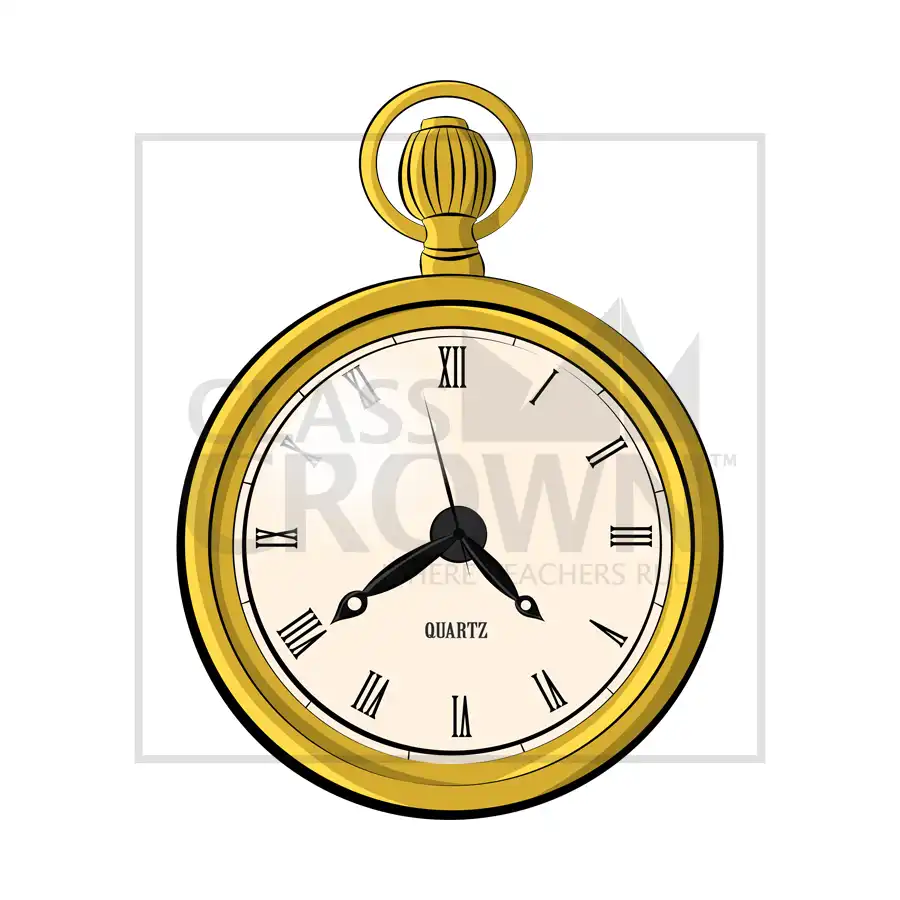 Pocket watch hand drawn clipart, clock illustration vector Stock Vector  Image & Art - Alamy