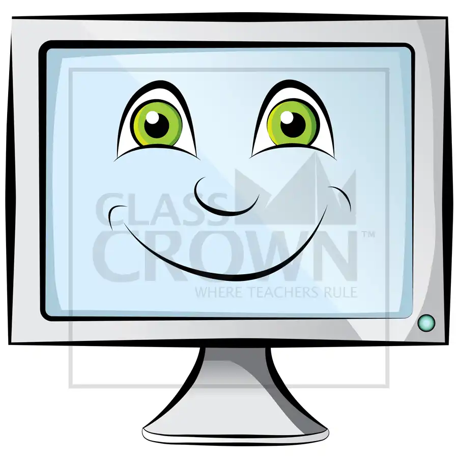 Smiling Computer clipart