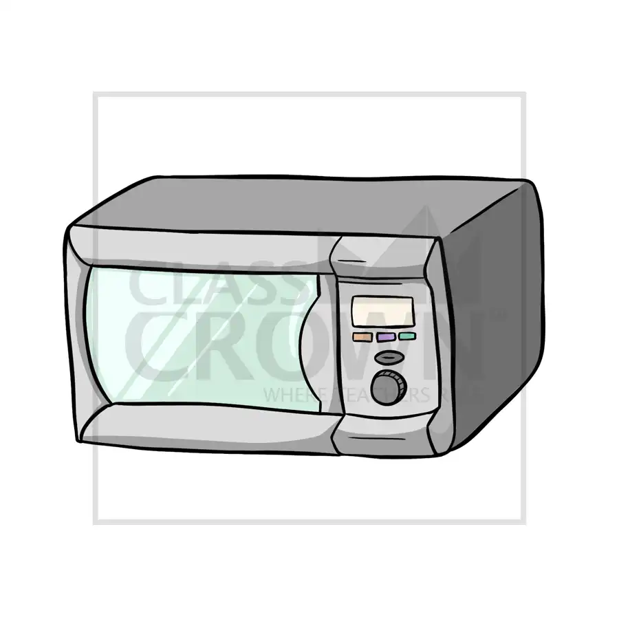 Silver microwave kitchen appliance