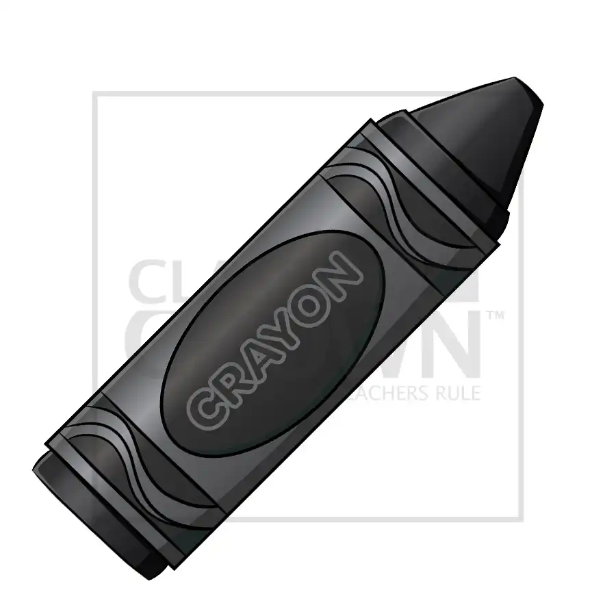 Large black crayon with space for text