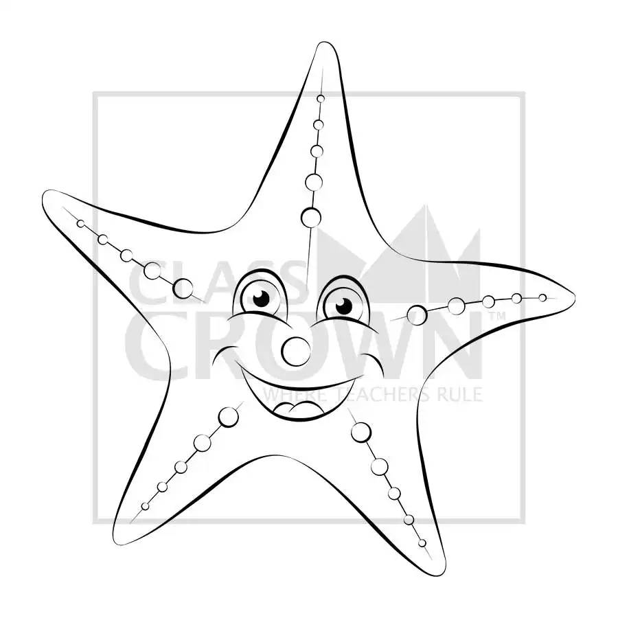 Star Fish clipart, Orange star fish