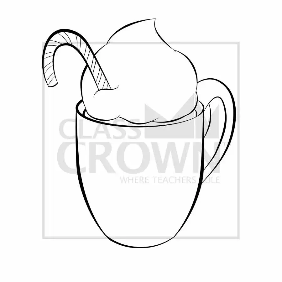 hot chocolate with whipped cream clip art