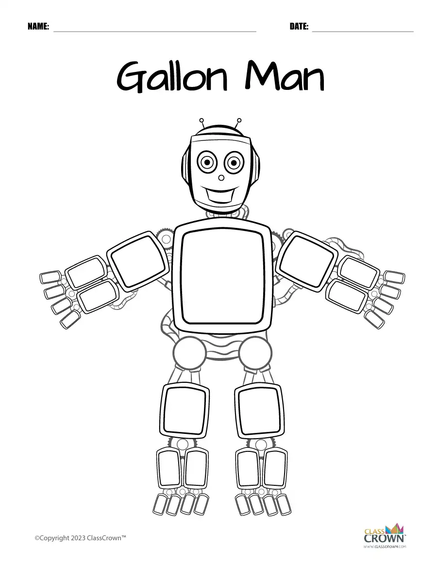 Gallon Man Printables ClassCrown