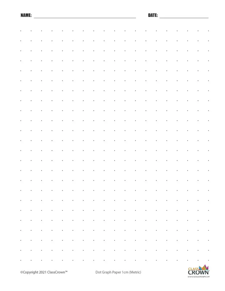Dot Graph Paper with Name: 1 cm - Specialty Paper