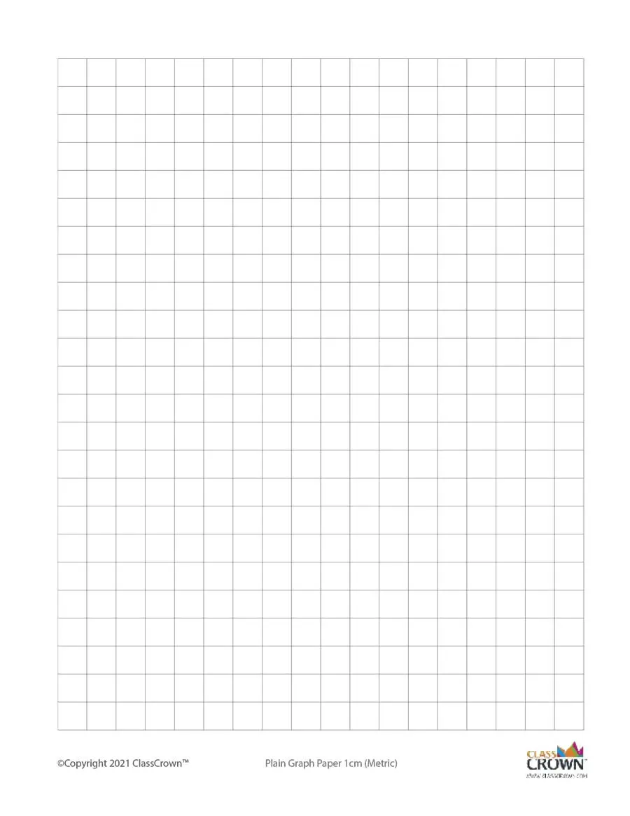 plain graph paper 1 cm specialty paper classcrown