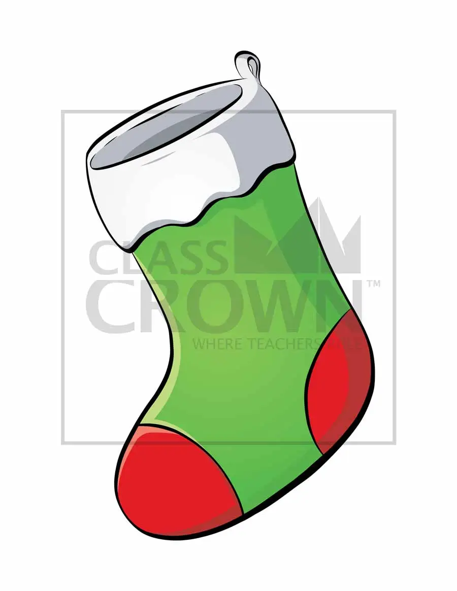 Red and Green Christmas Stocking.